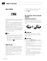 Предварительный просмотр 6 страницы Pioneer SUPER TUNER III D FH-P4200MP Operation Manual