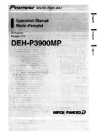 Предварительный просмотр 1 страницы Pioneer Super Tuner III DEH-P3900MP Operation Manual