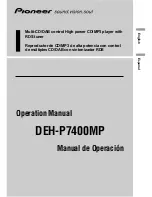 Pioneer Super Tuner III DEH-P7400MP Operation Manual preview