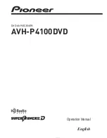 Предварительный просмотр 1 страницы Pioneer Super Tuner IIID AVH-P4100DVD Operation Manual