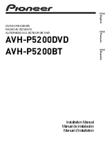 Pioneer Super Tuner IIID AVH-P5200BT Installation Manual preview