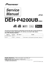 Preview for 1 page of Pioneer Super Tuner IIID DEH-P4200UB Service Manual