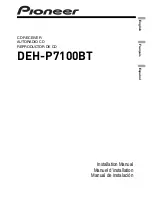 Preview for 1 page of Pioneer Super Tuner IIID DEH-P7100BT Installation Manual