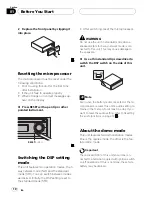 Preview for 10 page of Pioneer Super Tuner IIID+ DEH-P800PRS Operation Manual