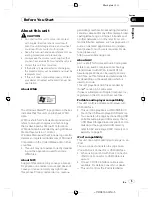 Предварительный просмотр 5 страницы Pioneer SUPER TUNERIII D DEH-P7950UB Operation Manual