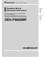 Предварительный просмотр 1 страницы Pioneer SUPER TUNERIII D DEH-P8650MP Operation Manual