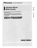 Pioneer SUPER TUNERIII DEH-P8500MP Operation Manual preview