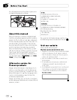 Preview for 10 page of Pioneer SUPERTUNER 3 AVH-P5100DVD Operation Manual