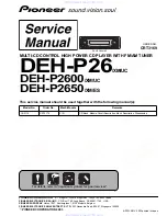 Pioneer SUPERTUNER III D DEH-P2650 Service Manual preview