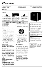 Pioneer SW-10 Operating Manual preview