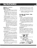 Предварительный просмотр 8 страницы Pioneer SX-1000TW Installation, Operating And Service Manual