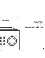 Предварительный просмотр 1 страницы Pioneer SX-10AE Instruction Manual