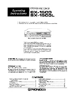 Pioneer SX-1500 Operating Instructions Manual preview