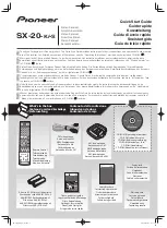 Pioneer SX-20-k/-s Quick Start Manual preview