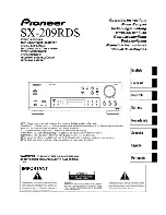 Pioneer SX-209RDS Operating Instructions Manual preview