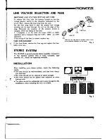 Предварительный просмотр 3 страницы Pioneer SX-2500 Installation, Operation And Service Manual