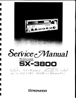 Предварительный просмотр 1 страницы Pioneer SX-3800 Service Manual