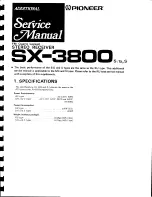 Предварительный просмотр 47 страницы Pioneer SX-3800 Service Manual