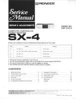 Pioneer SX-4 Service Manual preview