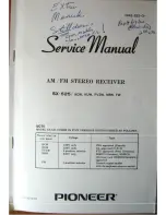 Pioneer SX-525nbw Service Manual preview