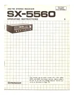 Pioneer SX-5560 Operating Instructions Manual предпросмотр