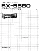 Pioneer SX-5580 Operating Instructions Manual preview