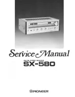 Pioneer SX-580 Service Manual preview