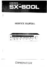 Preview for 1 page of Pioneer SX-600L Service Manual