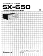 Pioneer SX-650 Operating Instructions Manual preview