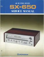 Preview for 1 page of Pioneer SX-650 Service Manual