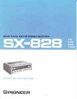 Предварительный просмотр 1 страницы Pioneer SX-828 Operating Instructions Manual