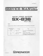 Pioneer SX-838 Service Manual preview