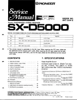 Pioneer sx-d5000 Service Manual preview