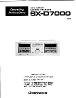 Pioneer SX-D7000 Operating Instructions Manual предпросмотр