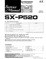 Pioneer SX-P520 Service Manual preview