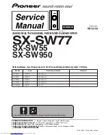 Предварительный просмотр 1 страницы Pioneer SX-SW77 Service Manual