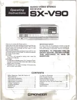 Preview for 2 page of Pioneer SX-V90 Operating Instructions Manual