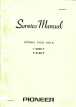 Pioneer T-6100/F Service Manual preview