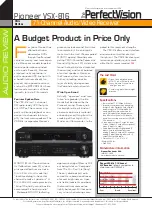 Preview for 1 page of Pioneer THE PERFECT VISION VSX-816 Brochure & Specs