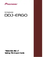 Preview for 1 page of Pioneer "TRAKTOR PRO 2" DDJ-ERGO Setting File Import Manual
