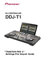 Предварительный просмотр 1 страницы Pioneer “TRAKTOR PRO 2” DDJ-T1 Setting File Import Manual