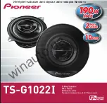 Предварительный просмотр 6 страницы Pioneer TS-G1022i User Manual