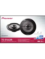 Pioneer TS G1643R - 6-1/2" Car Speakers Instruction Manual предпросмотр