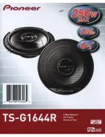 Preview for 4 page of Pioneer TS-G1644R Installation Manual