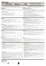 Предварительный просмотр 1 страницы Pioneer TS-SWX2502 Instruction Manual