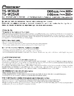 Pioneer TS-W254R Instruction Manual preview