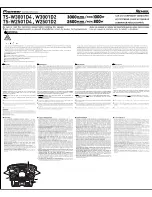 Preview for 1 page of Pioneer TS-W3001D2 - Premier Car Subwoofer Driver Instruction Manual