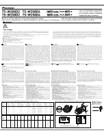 Preview for 1 page of Pioneer TS-W308D4 - Car Subwoofer Driver Instruction Manual