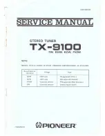 Pioneer TX-9100 FVZW Service Manual preview