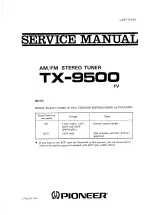 Preview for 1 page of Pioneer TX-9500 Service Manual